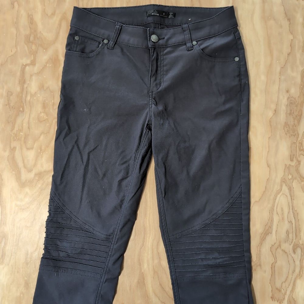Prana Brenna Moto Pants Gray Nylon Blend Skinny Women's Size‎ 4 Outdoor 29x30
